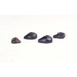 Four Near Eastern haematite duck weights Babylonian, late 2nd millennium BC each of similar oval