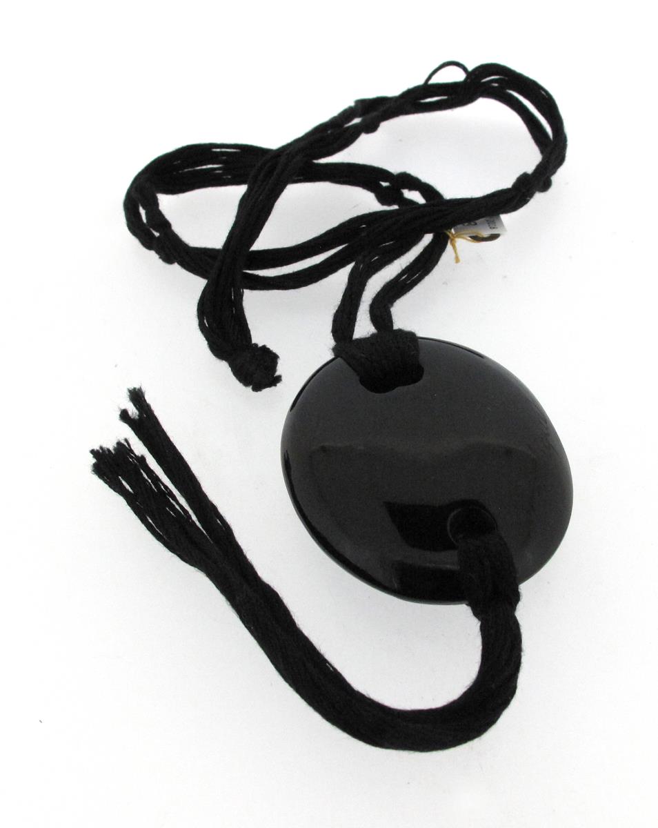 `'Guepes' no.1650, a Lalique black glass pendant by designed by René Lalique, the moulded glass - Image 4 of 4