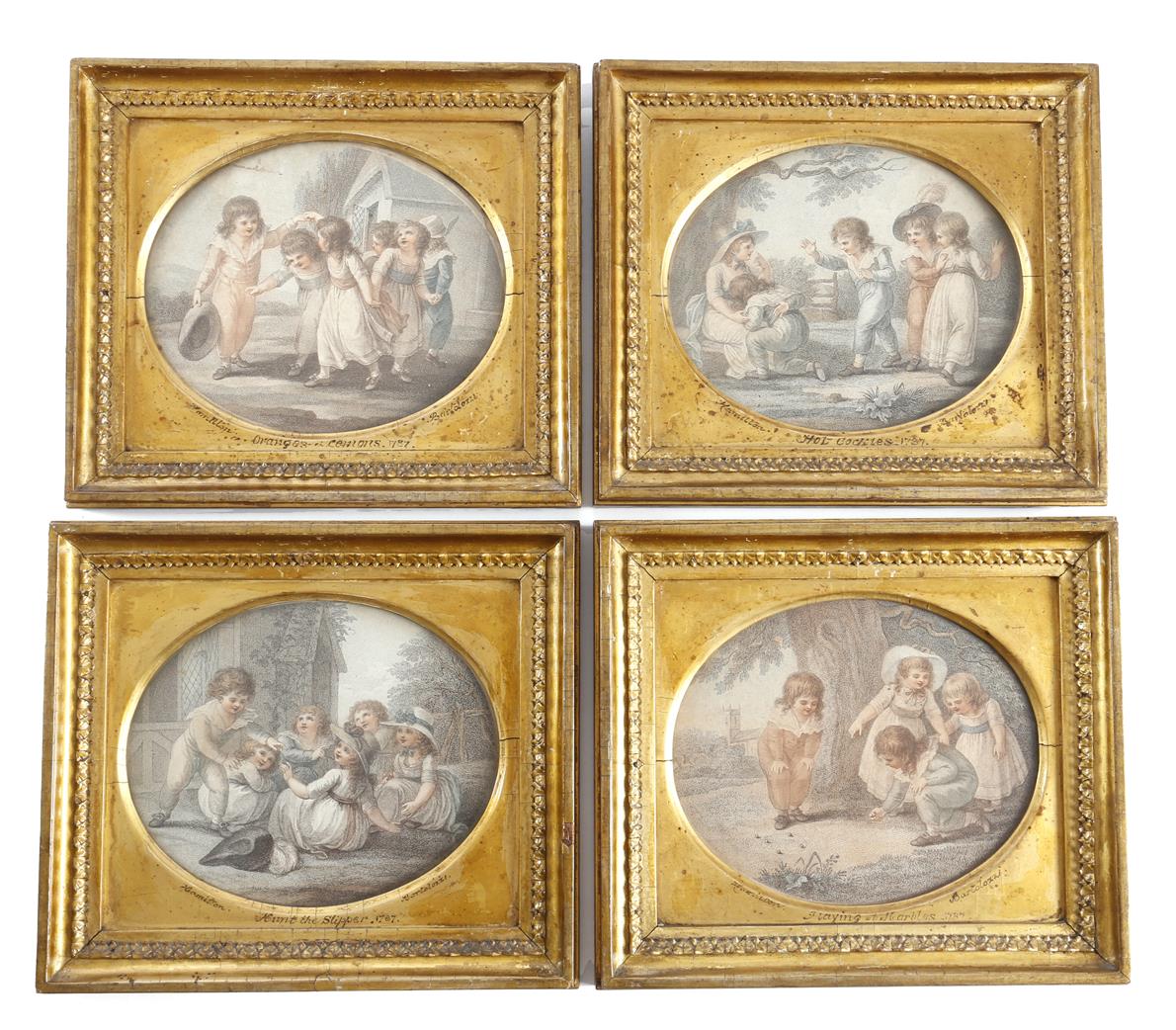 After William Hamilton (1751-1801). A set of four coloured stipple engravings by Francesco