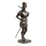 Armand Jules Le Veel (French 1821-1905). 'Ligueur' a late 19th century French bronze figure of a