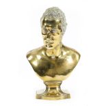 After George Gammon Adams (1821-1898). A Victorian brass bust of Arthur Wellesley 1st Duke of