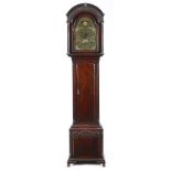 A mahogany longcase clock by William Bullock of Bath, the eight day movement with four turned