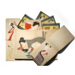 A SMALL COLLECTION OF JAPANESE EROTIC PAPER EPHEMERA, SHUNGA MEIJI 1868-1912 Comprising: loose pages