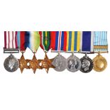 Eight medals to Electrician A.E. Gamble, Royal Navy: Naval General Service Medal, George VI,