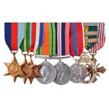 Eight medals attributed to Major Arthur J. Flint, Royal Tank Regiment: 1939-45 Star; Pacific Star;