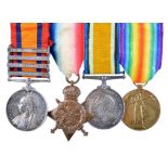 The Great War P.O.W. group of four medals to Private Lawrence Cotter, Royal Munster Fusiliers: