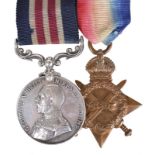 A part Great War Military Medal group of two medals to Donald Oscar Lance Robertson, Easy Surrey