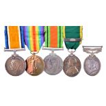 Five medals to Lieutenant A. G. Clarke, Suffolk Regiment, Army Service Corps and Home Guard: British