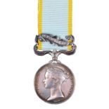 A Crimea Medal to Private Michael Brophey, 62nd Foot, clasp: Sebastopol (MICHEAL. BROPHEY. 62. REG),