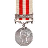 An Indian Mutiny Medal, re-named to a non-recipient, clasp: Lucknow, crudely re-named, clasp loosely