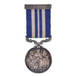 The Royal Society for the Prevention of Cruelty to Animals Life Saving Medal to W. J. Huskie, in