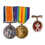 The Great War pair to Miss Stella Fraser, V.A.D.: British War and Victory Medals (S. FRASER. V.A.