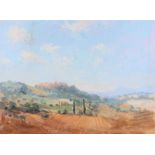 ‡John Miller (1931-2002)Study of Tuscan landscapeTitled and dated c1990 verso in another handOil