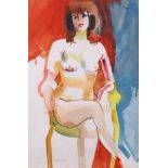 ‡Samuel Dodwell RI (1909-1990)Seated nudeSignedWatercolour55 x 37cmLots 31 to 47 - From the estate