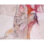 ‡Larry Wakefield (1925-1997)Untitled pink abstractSignedOil on canvas60.5 x 76cm++Good condition