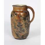 A Martin Brothers stoneware jug by Edwin & Walter Martin, dated 1895, shouldered square section,