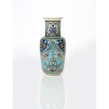 A Burmantofts Faience Anglo-Persian pillar vase by Leonard King, shape no.163, shouldered form,