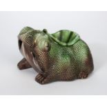 An Ault Pottery toad probably designed by Dr Christopher Dresser, model no. 854, modelled with scaly