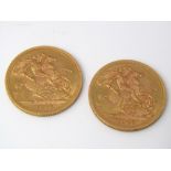 Two full sovereigns, both dated 1965