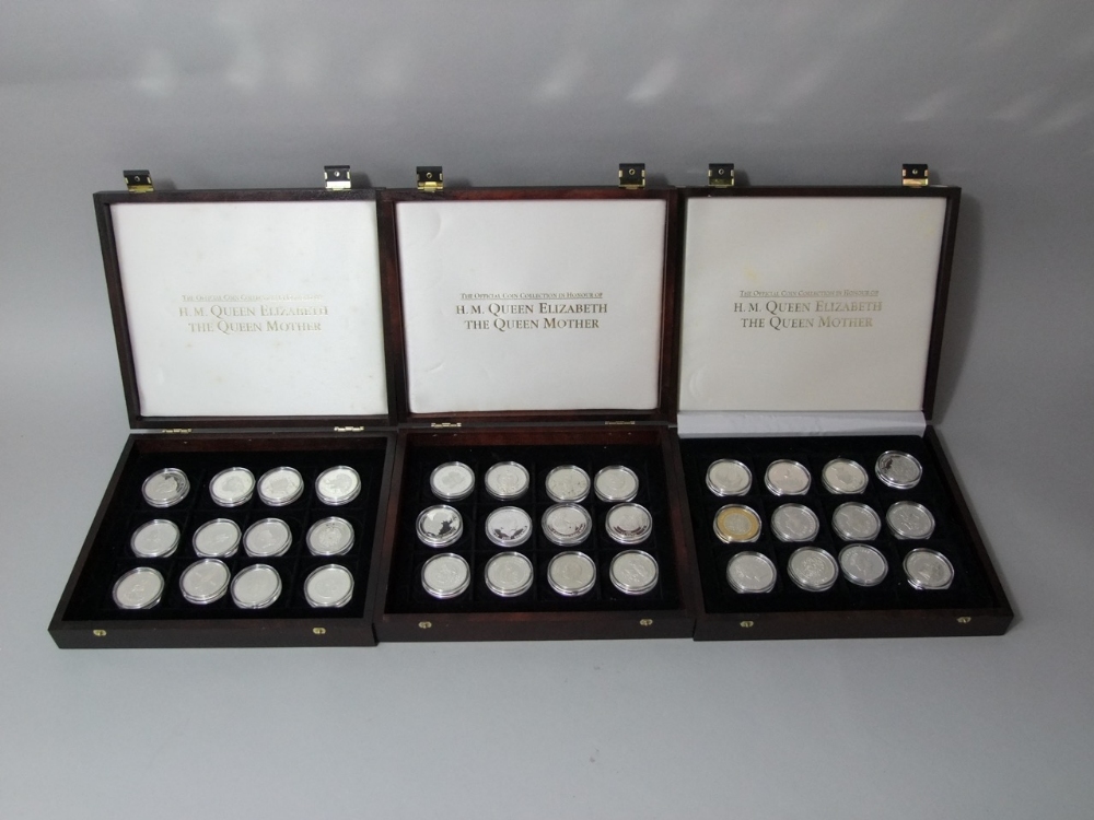 The MDM collection of 48 silver coins in honour of Her Majesty Queen Elizabeth, The Queen Mother all
