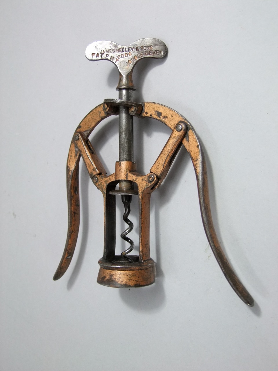 James Heeley & Sons patent double lever corkscrew