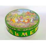 Huntley and Palmer biscuit tin 'The Rude Tin,' 20.5cm diameter