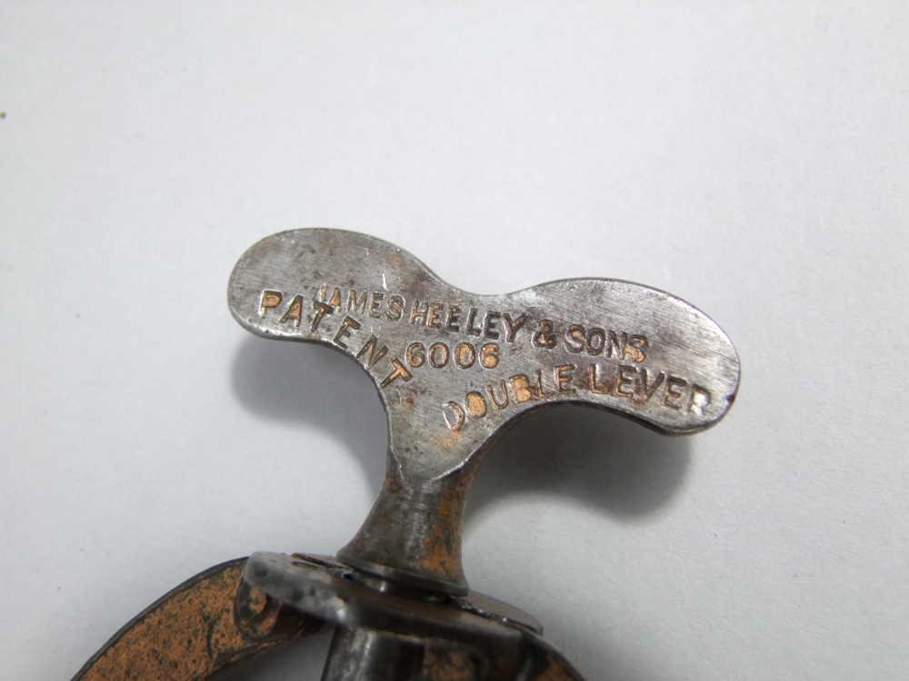 James Heeley & Sons patent double lever corkscrew - Image 2 of 2