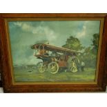 A 20th century coloured print after Gerald Coulson of a traction engine, The Princess Royal, 47 x 60