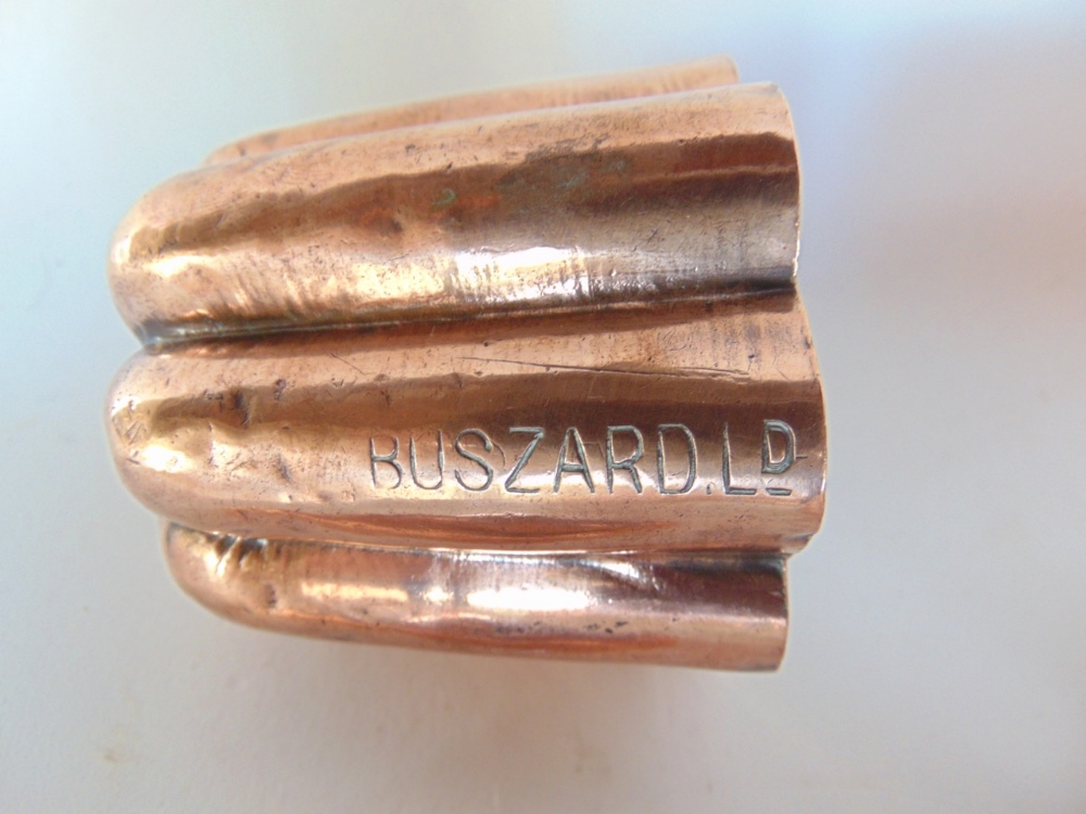 A large collection of small 19th century copper jelly moulds, a number inscribed Buszard Ltd (a - Image 2 of 2