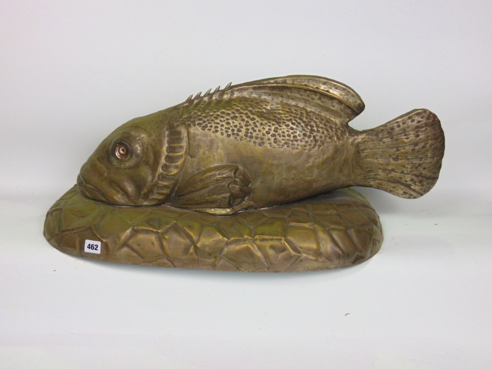 Large cast metal study of a fish, 80cm long