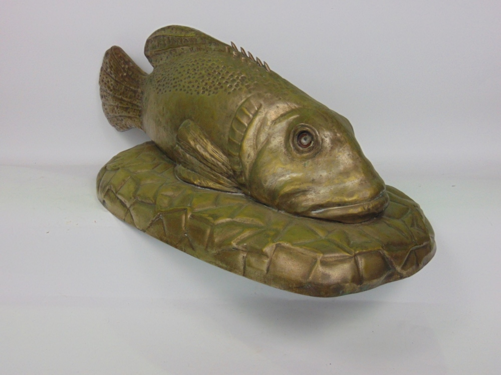 Large cast metal study of a fish, 80cm long - Image 2 of 2