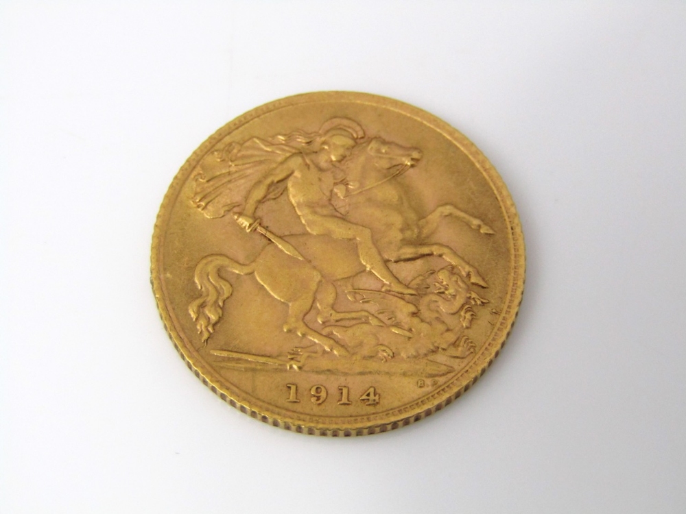 A half sovereign dated 1914