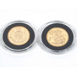 Two full sovereigns dated 2002 and 2004