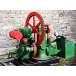 A Wolseley stationary engine/water pump type WDII, 1.5 hp, 700 rpm, engine number 19283, mounted