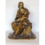 A good mid 19th century bronze group of Madonna and Child, by E de Labroue after the original