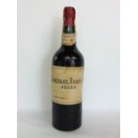 Vintage bottle of Gonzales Byass Sherry, the bottle inscribed Solera 1847