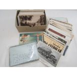 A collection of miscellaneous postcards together with a set of 12 novelty postcards which combine to
