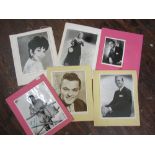 A quantity of signed black and white studio photographs of various Hollywood film stars, including