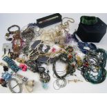 Costume jewellery comprising mainly necklaces