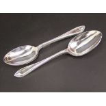 Set of four 1930s silver serving spoons, maker Edwin Viners, Sheffield 1931, 11oz approx