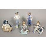 Three boxed Lladro Daisa models - Sweet Dreams, Cat Nap and Little Fireman, together with a
