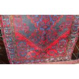 Turkish rug with red central diamond, 210 x 135 cm