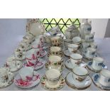 A collection of decorative coffee wares including early 20th century Wedgwood Etruria cream ware