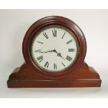 Mahogany cased mantle clock with 30 cm enamelled dial, converted to Quart, together with a further