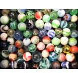 A quality of Victorian glass marbles, 70 approx