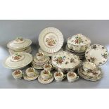 A collection of Royal Doulton Old Leeds Sprays pattern wares comprising a pair of octagonal