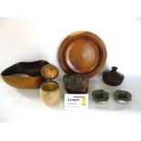 four large boxes mainly containing a large quantity of treen items with others
