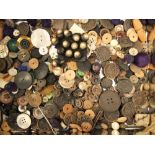 A large quantity of late 19th and early 20th century buttons, mainly in bone and mother of pearl