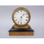 Attractive satin wood and ebonised mantle clock, the 9cm dial inscribed Kibbl and 22 Grace Church