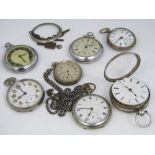 19th century silver repeating fusee pocket watch by Eardley Norton of London (AF); together with a